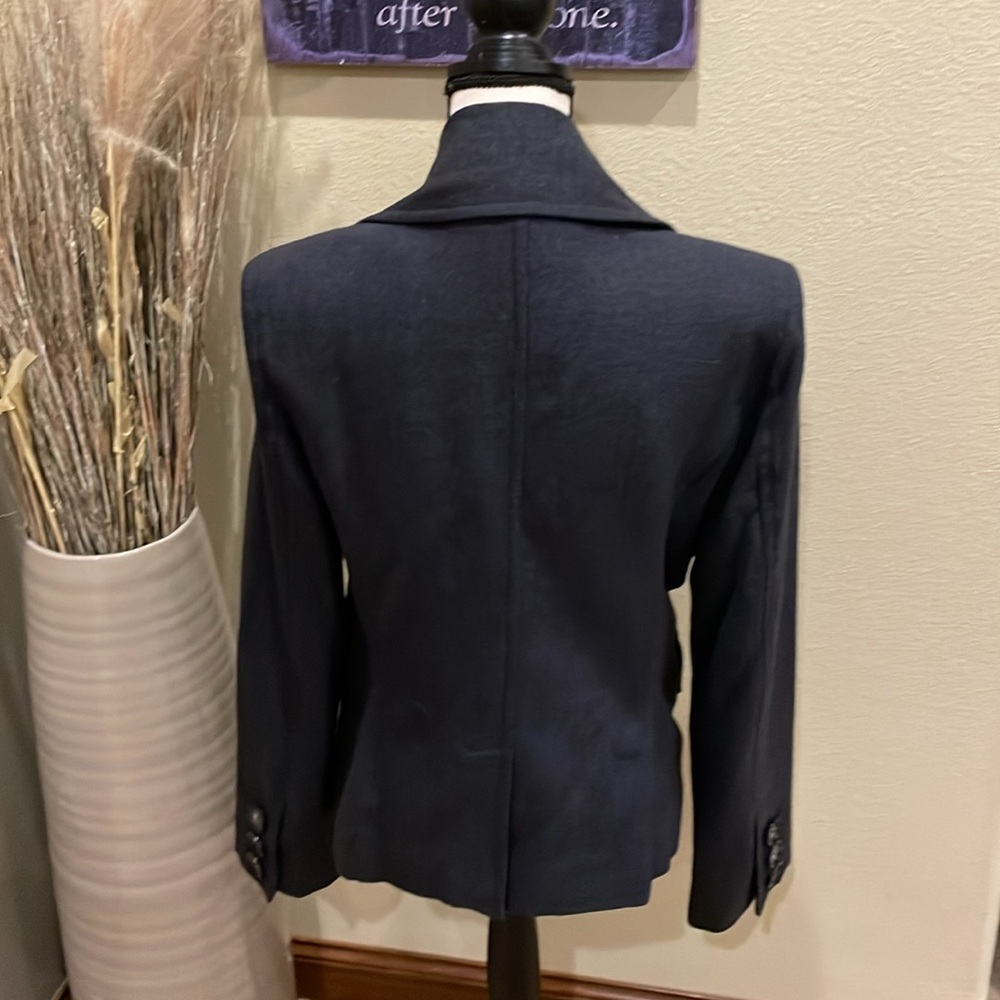 Level 99 Blue Gray Herringbone Pattern Wool Blaze… - image 7